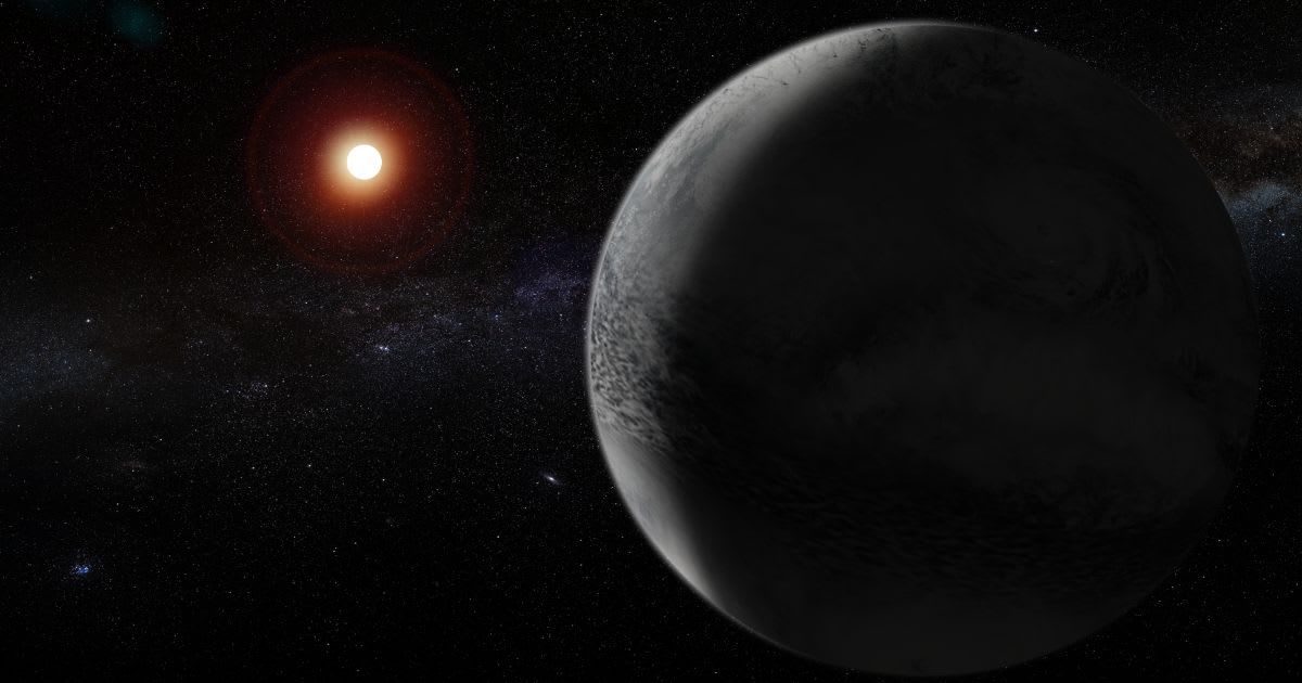 Artist's illustration of exoplanet K2-18b. (Representative cover image source: Wikimedia Commons / Arndt Stelter)