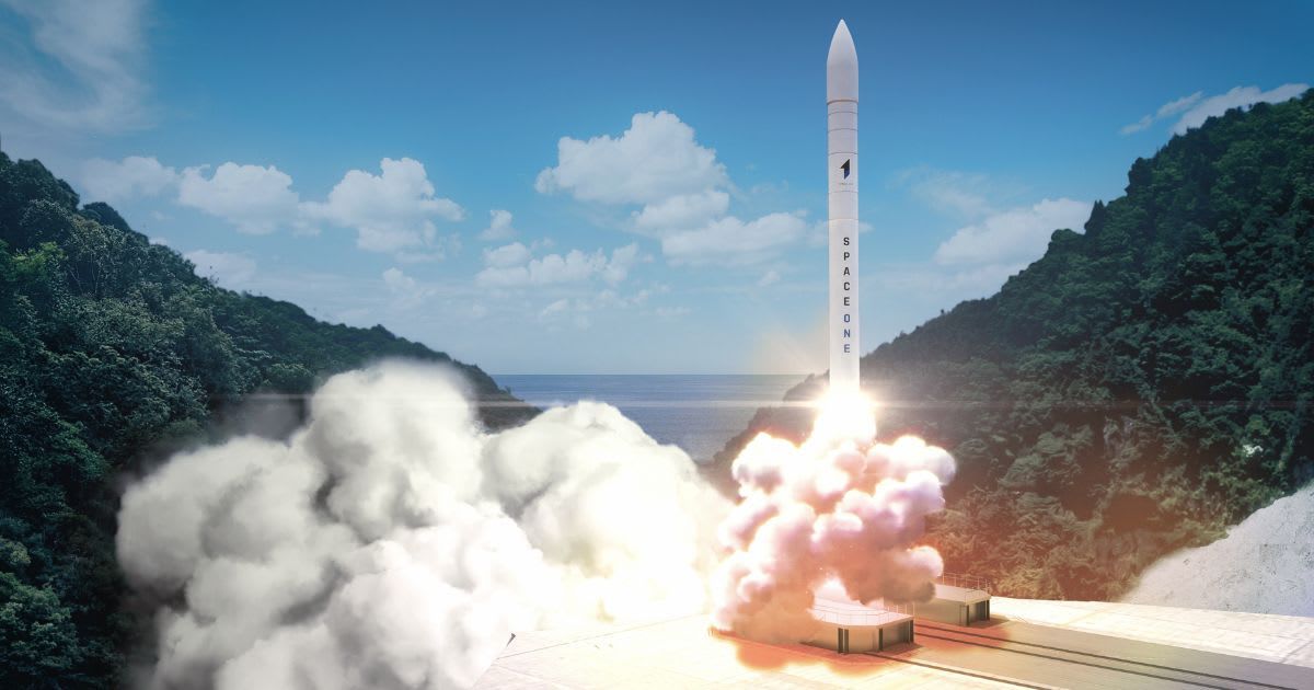 Artist’s rendering of Space One’s Kairos rocket launching from Spaceport Kii. (Representative Cover Image Source: Space One)