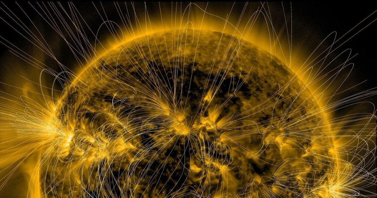 This illustration overlays a depiction of the Sun’s magnetic fields on an image captured by NASA’s Solar Dynamics Observatory on March 12, 2016. (Representative Cover Image source: NASA/SDO/AIA/LMSAL)