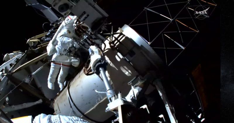 NASA astronauts complete the first US spacewalk in almost a year outside International Space Station