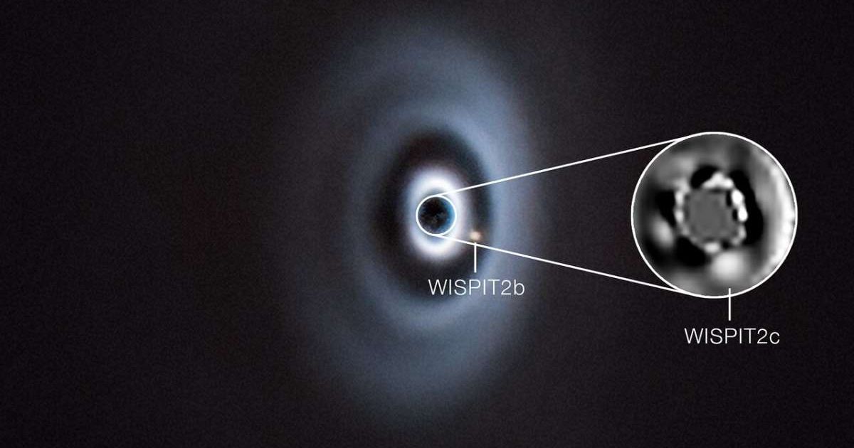 VLT images of two planets forming around the young star WISPIT 2 (Cover Image Source: ESO/C. Lawlor, R. F. van Capelleveen et al.)