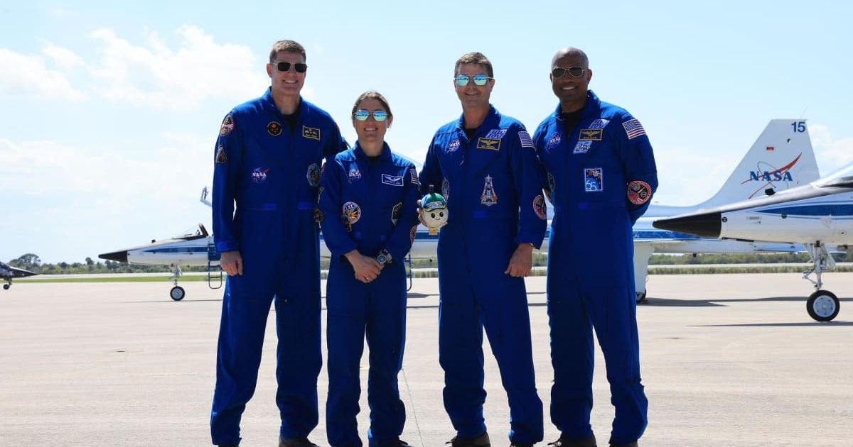 Artemis II crew arrives on Friday, March 27, 2026, at the Launch and Landing Facility at the agency’s Kennedy Space Center in Florida in preparation for the Artemis II test flight. (Cover Image Source: NASA/Kim Shiflett)