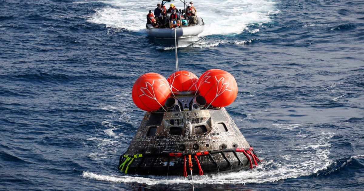 NASA's Orion of the successful uncrewed Artemis I is recovered and drawn to the U.S.S. Portland on December 11, 2022. (Representative Cover Image Source:  Caroline Brehman-Pool | Getty Images)
