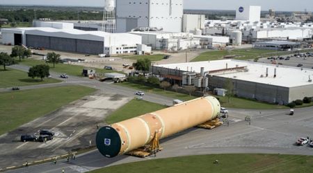 NASA just rolled out the biggest part of Artemis III rocket out of Michoud Assembly Facility