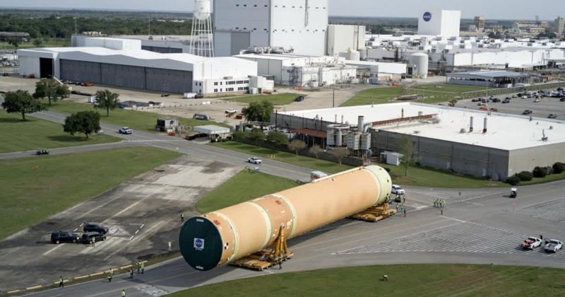NASA just rolled out the biggest part of Artemis III rocket out of Michoud Assembly Facility