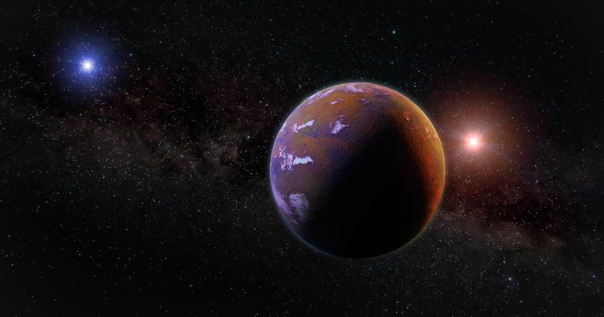 A planet orbits two stars in a binary star system. (Representative image source: Getty Images | dottedhippo)