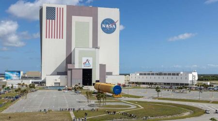 Artemis III SLS core stage arrives at Kennedy Space Center as Artemis II spacecraft undergoes study