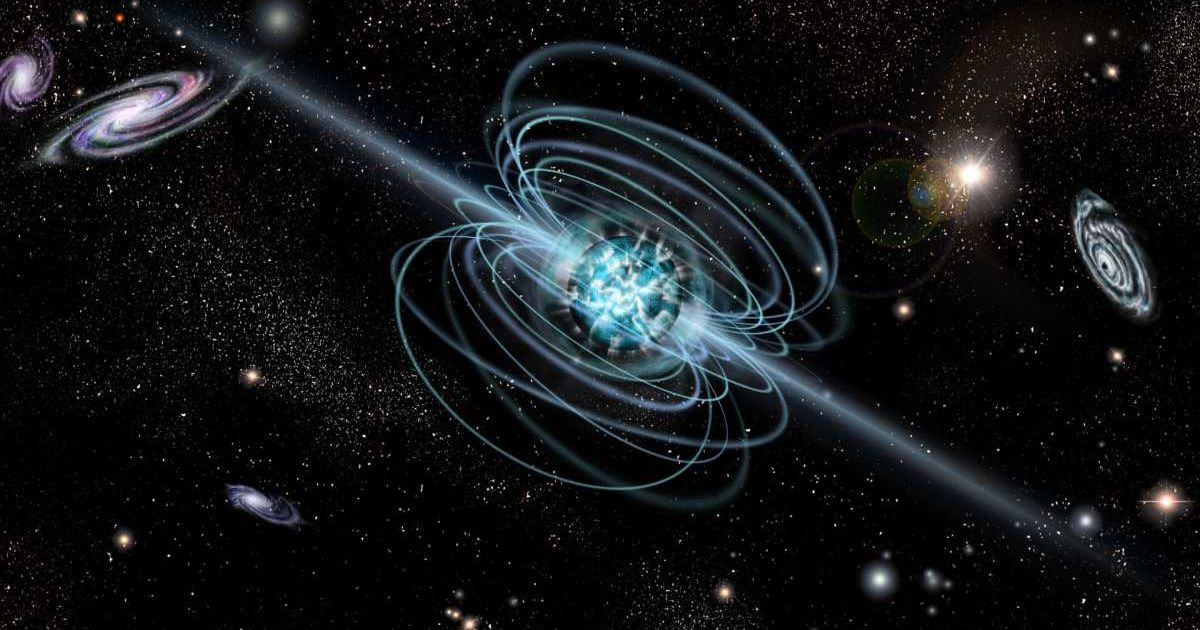 A magnetar neutron star with a high magnetic field in deep space. (Representative Cover Image Source: Getty Images | Photo by draco-zlat)