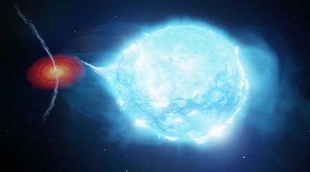 ‘Dancing jets’ from a black hole and supergiant star pair is as powerful as 10,000 Suns