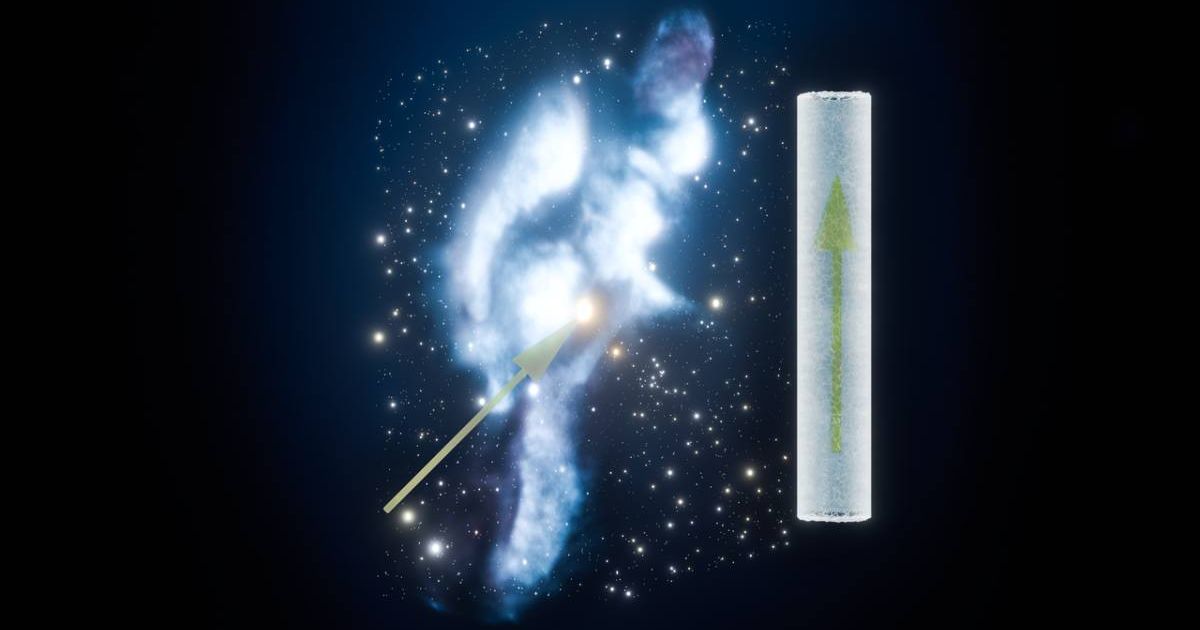 Path of the solar system through the Local Interstellar Cloud. The cloud’s profile is preserved as an interstellar fingerprint in Antarctic ice. (Cover Image Source: B.Schröder/HZDR/NASA/Goddard/Adler/U.Chicago/Wesleyan)