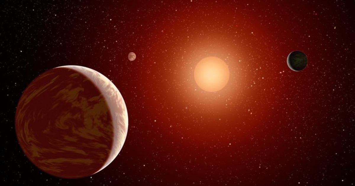 Artist’s impression of an M dwarf star surrounded by planets. (Cover Image Source: NASA/JPL-Caltech/MSSS)