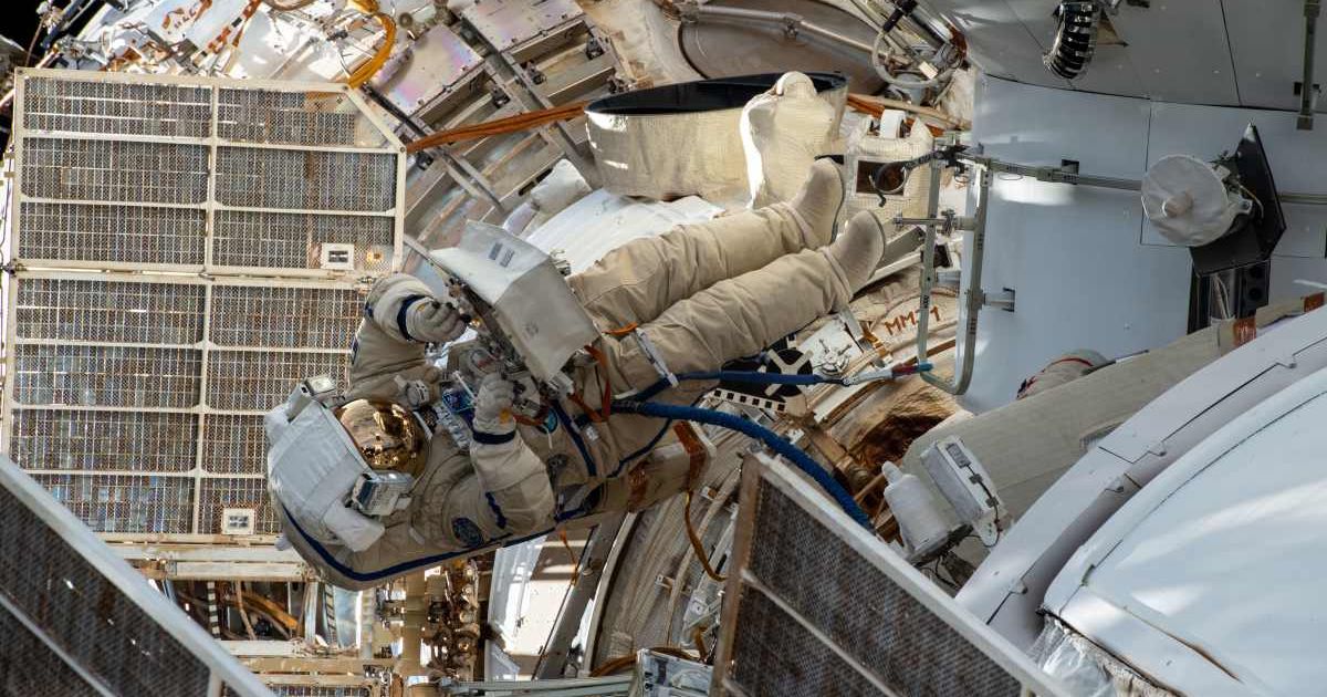 Expedition 65 Flight Engineer Pyotr Dubrov (and commander chosen for MS-29) is pictured during a spacewalk. (Representative Cover Image Source: NASA)