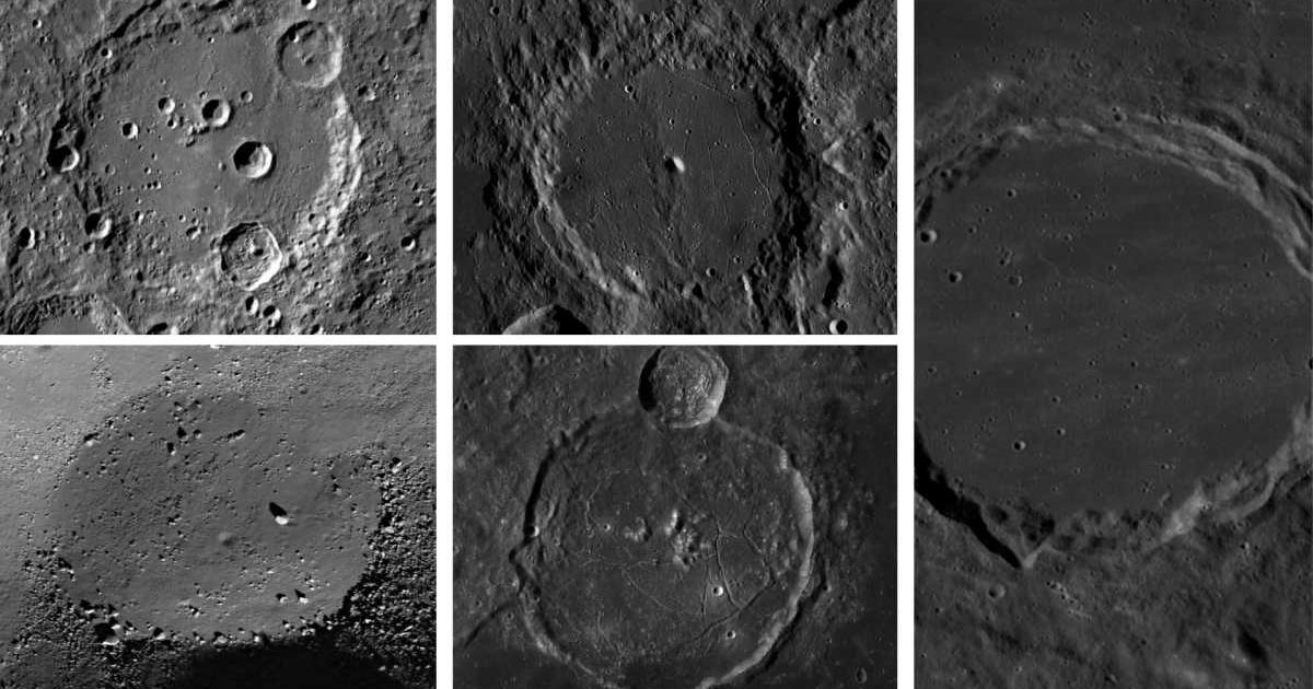 Features of the Lunar surface that can be seen with binoculars (Image Source: NASA Daily Moon Guide | Photo by NASA)