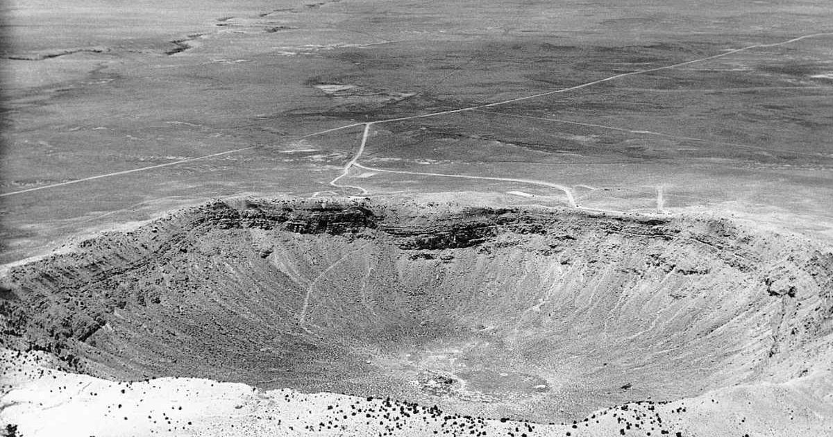 A view of a meteor crater in Arizona. (Representative Cover Image Source: Bettmann/Getty Images) 