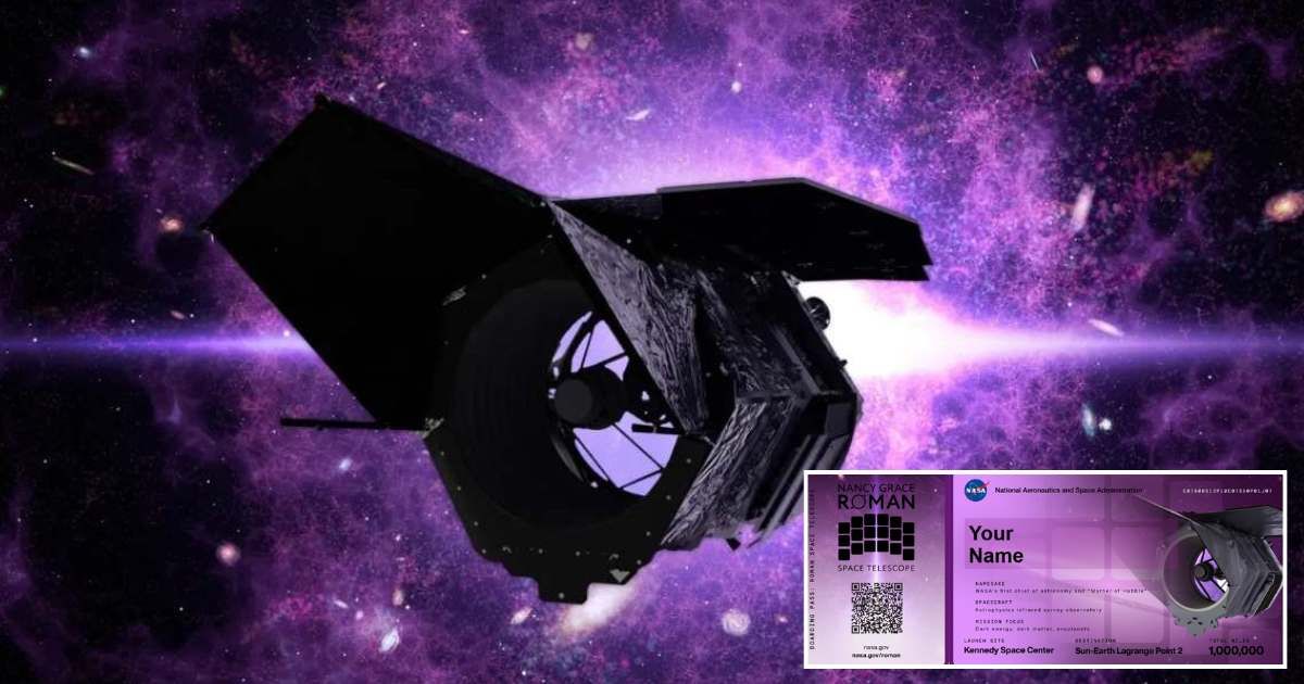 The Nancy Grace Roman Space Telescope will settle essential questions in the areas of dark energy, exoplanets, and astrophysics. (Representative Cover Image Source: NASA); Inset image shows how your boarding pass will look. 