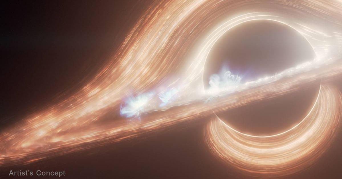 This artist’s concept portrays the supermassive black hole at the center of the Milky Way galaxy, known as Sagittarius A* (A-star). [Representative Cover Image Source:  NASA, ESA, CSA, Ralf Crawford (STScI)]