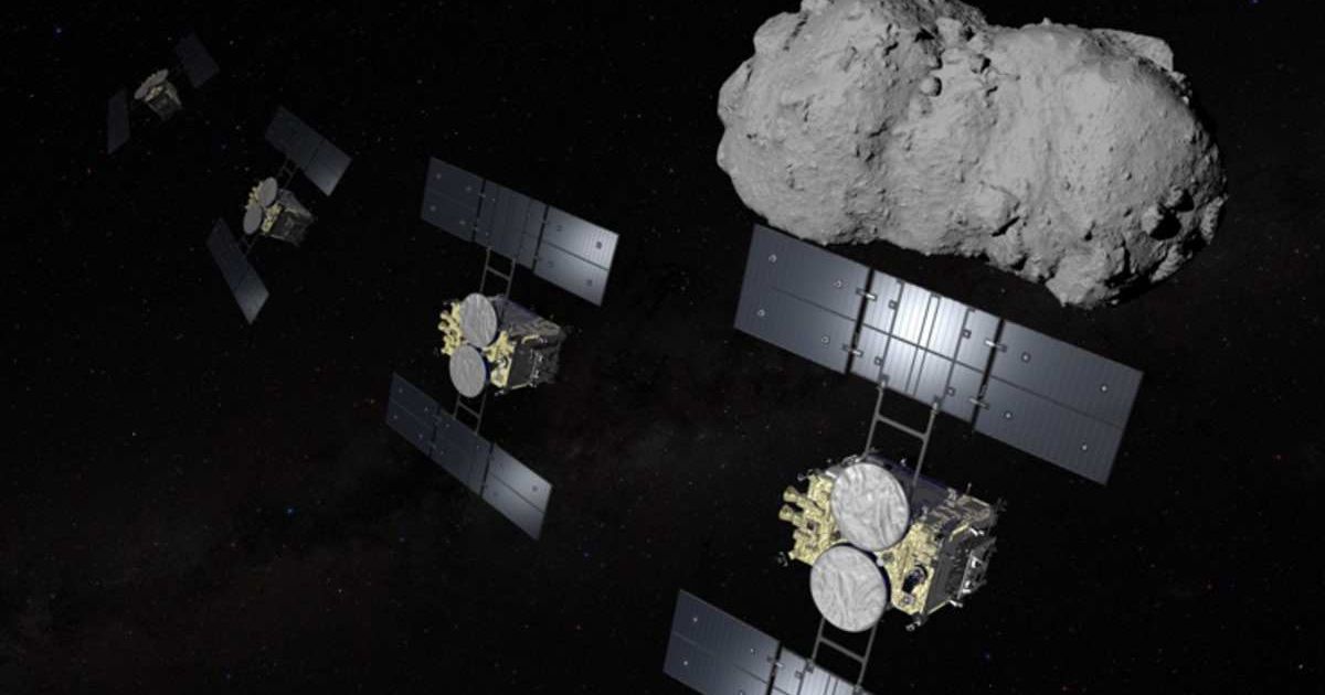 An artist's impression of Hayabusa2 flying past asteroid Torifune (Representative Image Source: JAXA | Ikeshita Akihiro)