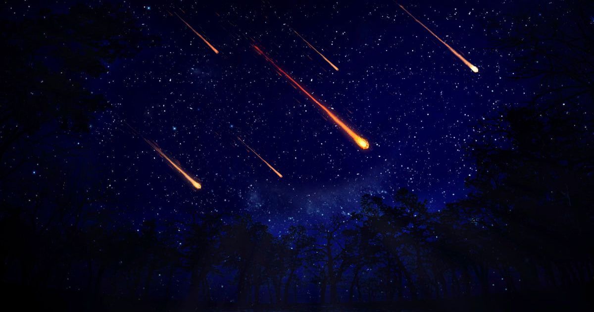 Artwork of a meteor shower at night (Representative Image Source: Getty | ANDRZEJ WOJCICKI)