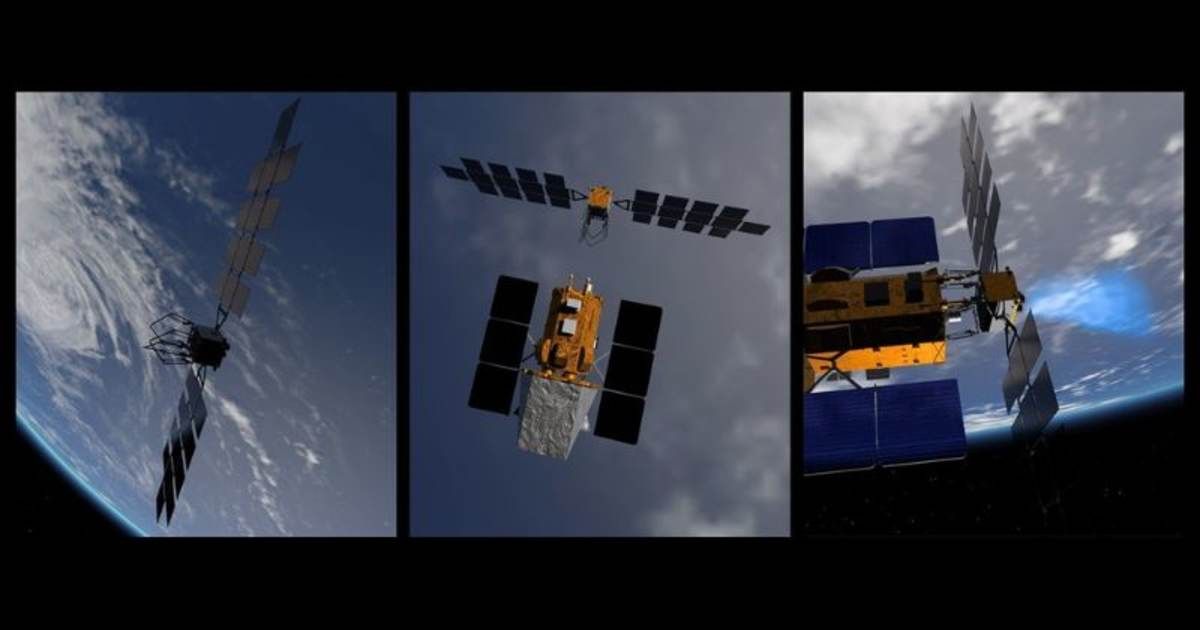 A sequence of images showing how Katalyst’s Link spacecraft will rendezvous and dock with the Neil Gehrels Swift Observatory. (Representative Cover Image Source: Katalyst Space Technologies)