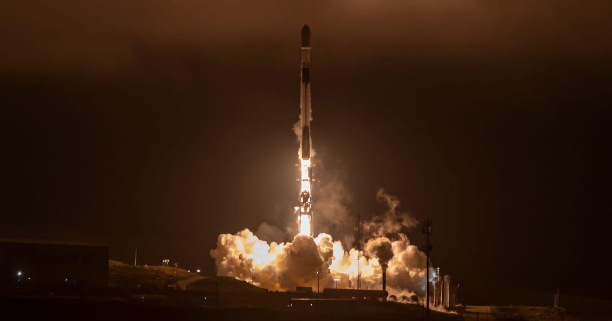 SpaceX's Falcon 9 rocket, with City Labs' BOHR on board, launches the Transporter-17 mission on July 7, 2026. (Image Source: SpaceX)