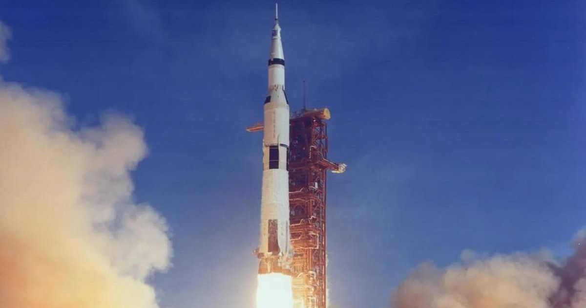 NASA's Saturn V rocket lifts off to the Moon during Apollo 11. (Cover Image Source: NASA)
