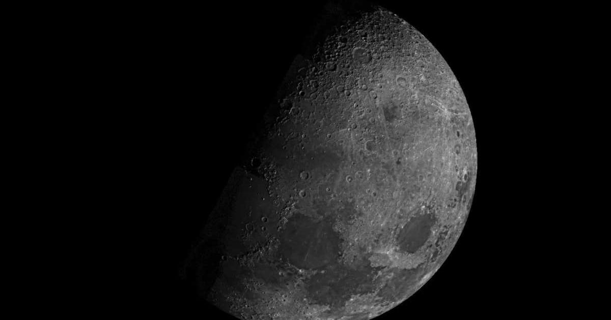 The Moon as viewed by NASA’s Mariner 10 in 1973, well before research would find signs of rust on the airless surface. (Cover Image Source: NASA/JPL/Northwestern University)
