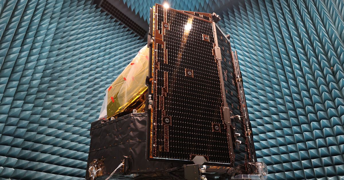 The Plato telescope inside the Maxwell Test Chamber at ESTEC in Noordwijk, the Netherlands. — (Image Source: ESA)