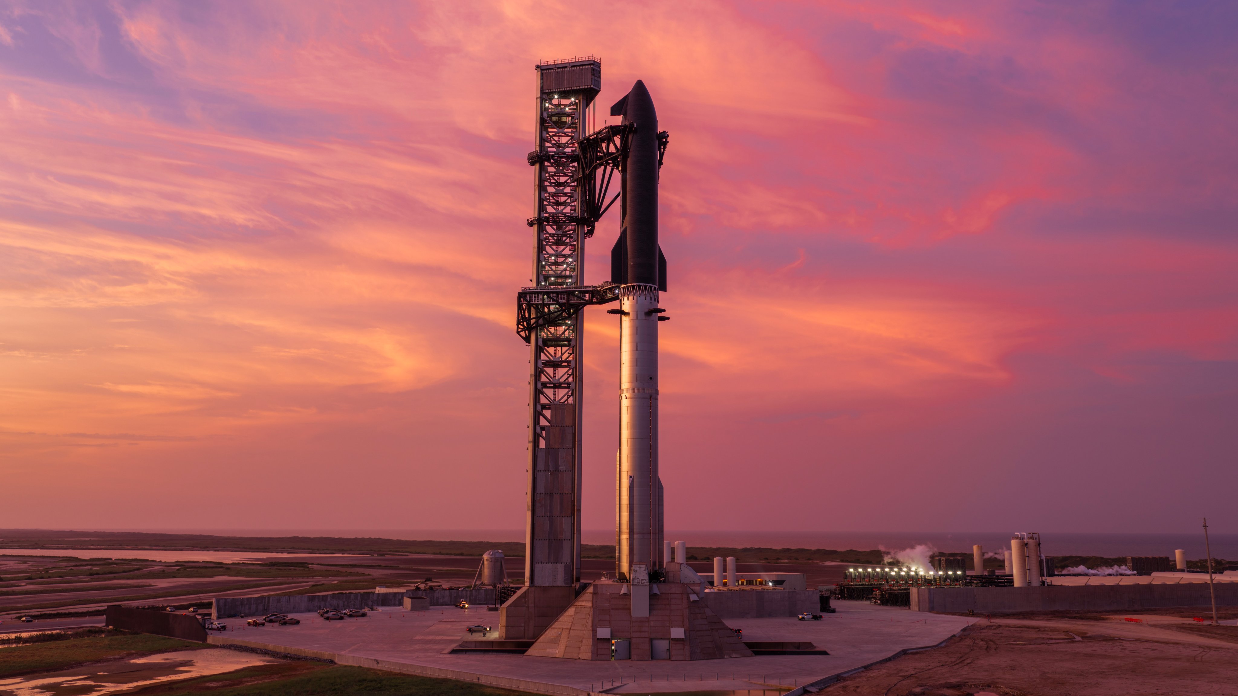 Starship V3 at SpaceX's Starbase in Texas ahead of the launch of Flight 13, July 23, 2026.