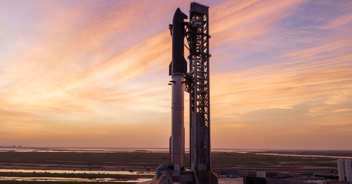 Starship V3 on the launchpad at SpaceX's Starbase in Texas ahead of Flight 13, July 23, 2026. — (Cover Image Source: X/@SpaceX)
