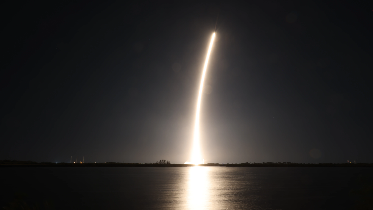The Falcon 9 rocket lifts off from Launch Complex 39A at NASA’s Kennedy Space Center in Florida, January 15, 2025.