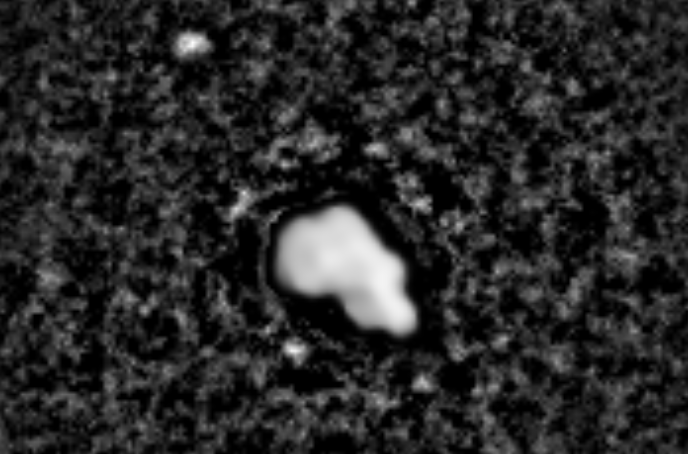 The asteroid Nysa with its Moon S/2026 (44) 1 photographed by the Large Binocular Telescope, February 15, 2026.