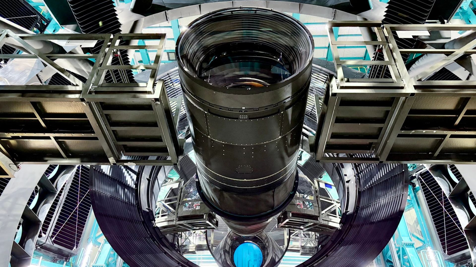 The LSST Camera at the SLAC National Accelerator Laboratory in California during its construction..