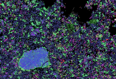 False color electron images of meteorite inclusions used in the study by Marquez et al. (2026).