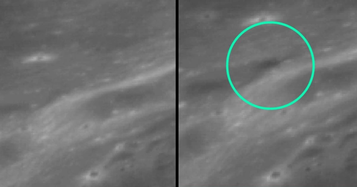 Images from Danuri orbiter comparing changes in the lunar surface after impact of SpaceX's Falcon 9 rocket stage on August 5, 2026. — (Cover Image: KARI/KASA)