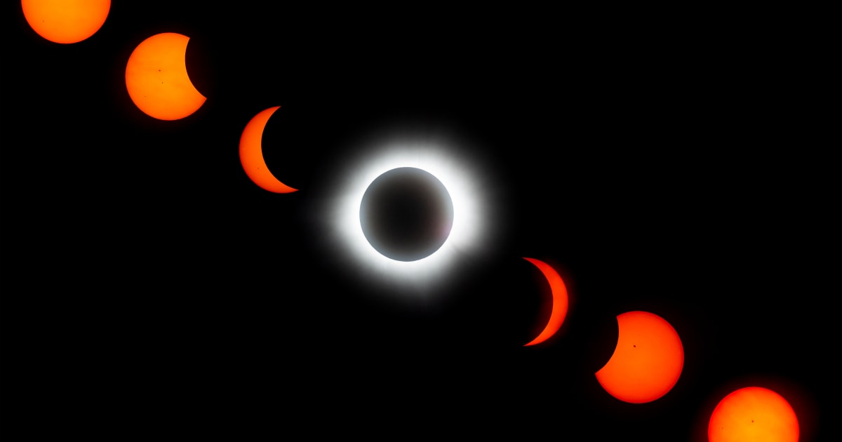 Full evolution of the eclipse on April 08, 2024, in Mazatlán, Mexico. (Cover Image Source: HECTOR VIVAS/Getty Images)