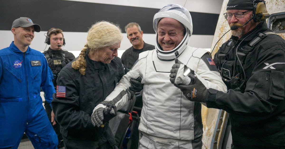Mike Fincke is assisted from SpaceX Dragon Endeavour after splashing down off San Diego on Jan. 15, 2026. (Cover Image source: NASA / Bill Ingalls)