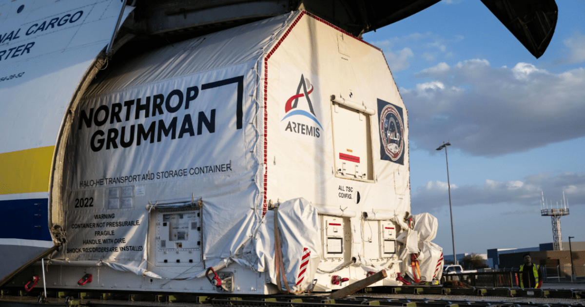 Gateway’s HALO (Habitation and Logistics Outpost) arrives in Mesa, Arizona, after traveling from Italy. (Representative Image Source: NASA | Josh Valcarcel)