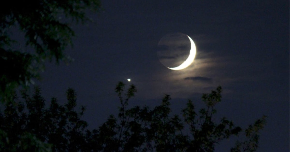A waxing crescent moon setting in the early evening with bright Venus visible nearby. — (Cover Image Source: NASA/Bill Dunford)