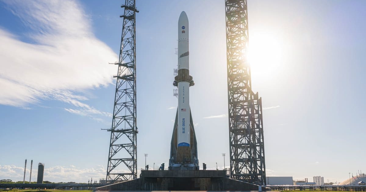 A New Glenn rocket on the launch pad at Launch Complex 36A. (Representative Cover Image Source: Blue Origin)