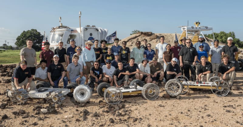 Rock and Roll with NASA Challenge: Public innovators put their lunar rover wheel designs to the test at Rock Yard