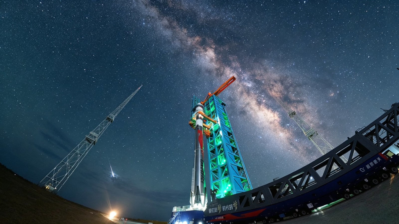 The Zhuque-3 on the launch pad prior to its August 19, 2026 launch.