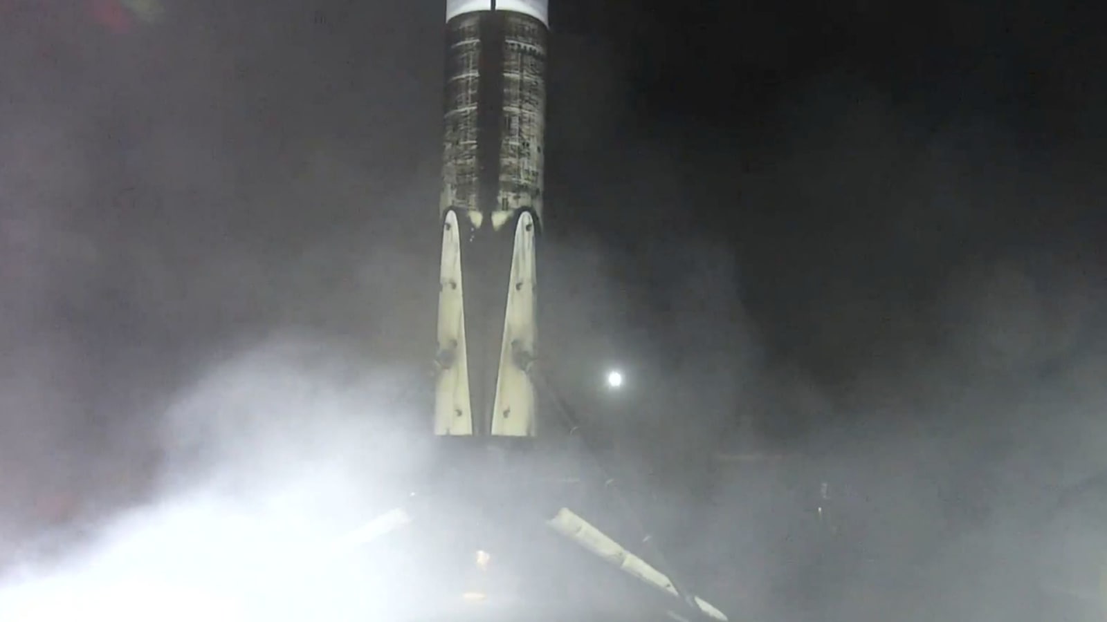 The first stage Falcon 9 booster on  the ‘Of Course I Still Love You’ droneship after landing.