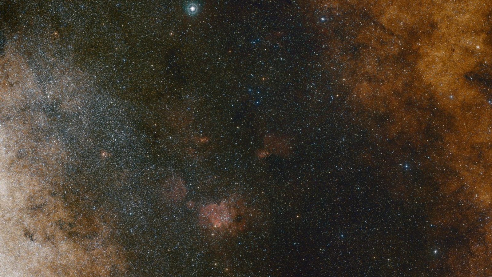 A visible light wide-field view showing the rich star clouds in the constellation of Sagittarius (the Archer) in the direction of the centre of our Milky Way galaxy.