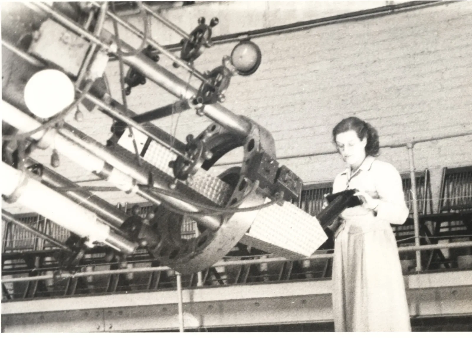 Nancy Grace Roman uses the telescope at Yerkes Observatory in Williams Bay, WI in 1948.
