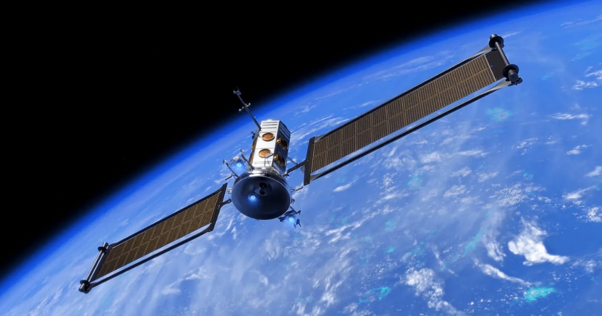 Artistic rendering of Blue Origin's Blue Ring satellite. (Representative Cover Image Source: Blue Origin)