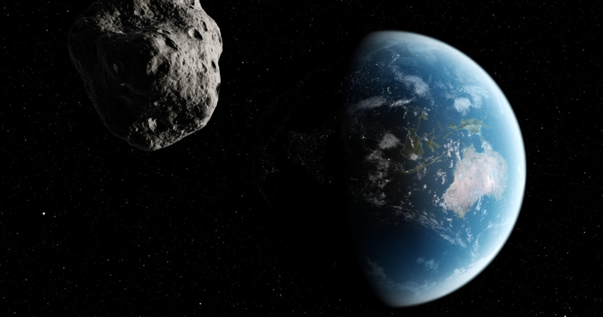 Artist's concept of an asteroid approaching Earth as viewed from space. — (Cover Image Source: Sciepro/Getty)