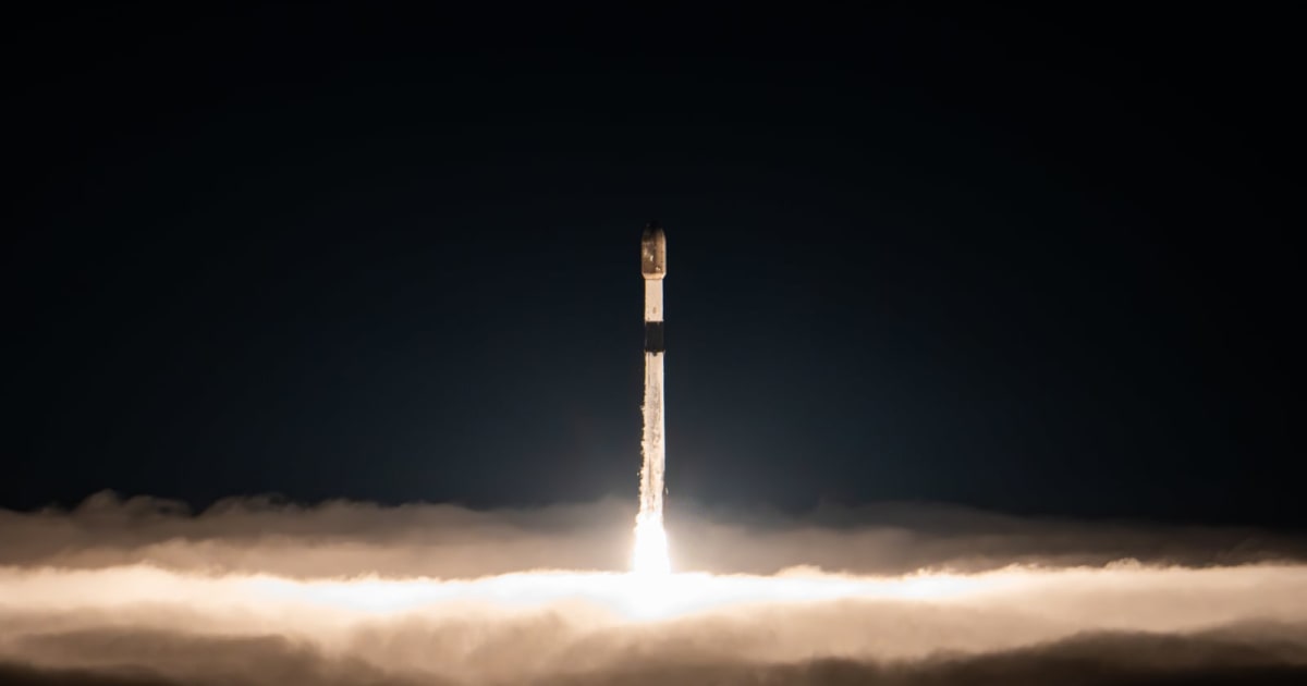 Image of Falcon 9 lifting off from California with 27 Starlink satellites, marking SpaceX’s 100th Falcon launch of the year. (Cover Image Source: SpaceX)