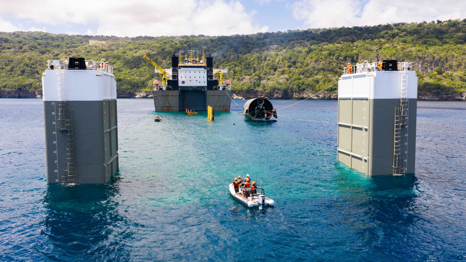 Image of Ship 40 in the waters off Christmas Island. (Image Source: X)