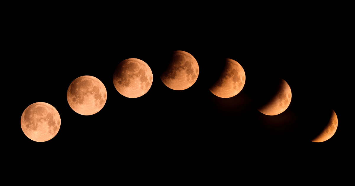 A composite image of the phases of a lunar eclipse over Corsica on 16th May 2022 — joningall/Getty Images