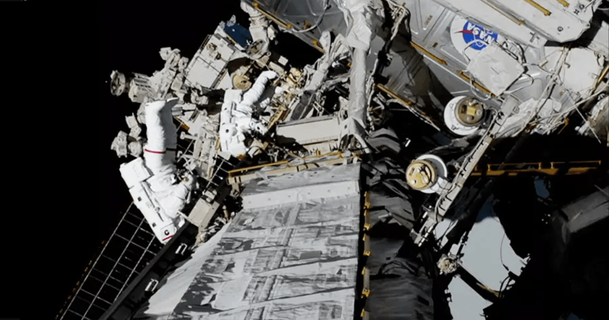The first all-female spacewalk featuring Jessica Meir and Christina Koch. (Image Source: NASA)